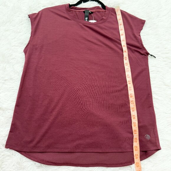 Women MPG Sport Dynamic Crew Neck Tee in Burgundy Size Small - Picture 5 of 8